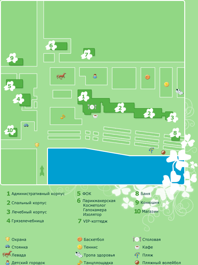 Cхема территории санатория Ува